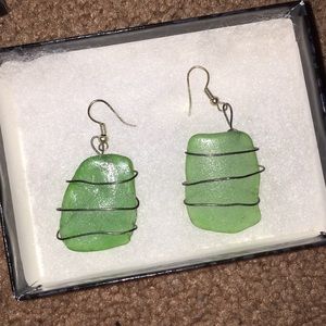 Handmade sea glass earrings